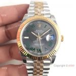 (EW) Rolex Datejust 2 ETA 3255 watch Green Roman 2-Tone